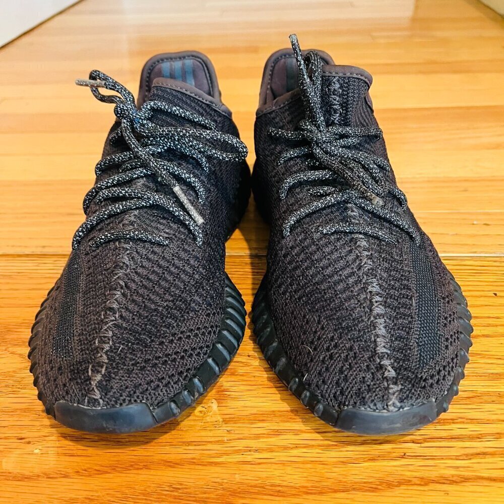 Authentic Adidas Yeezy Boost 350 V2 'Black Reflective' Size 8 - Picture 5 of 15